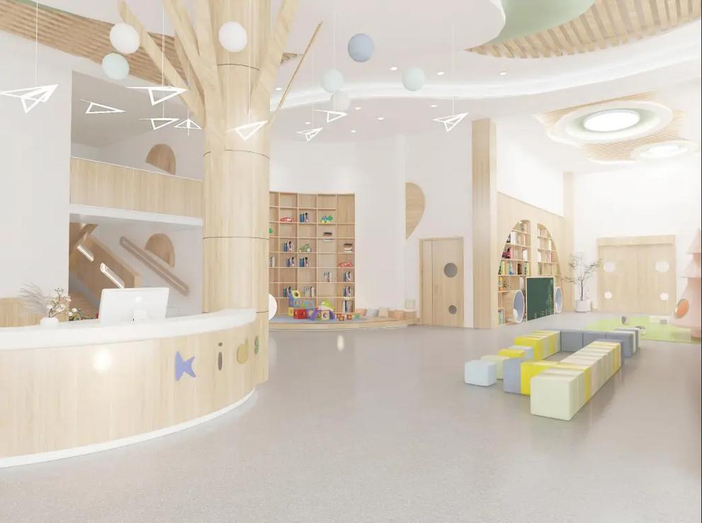 广西玉林地区两千平幼儿园整体设计效果展示 - 抖音