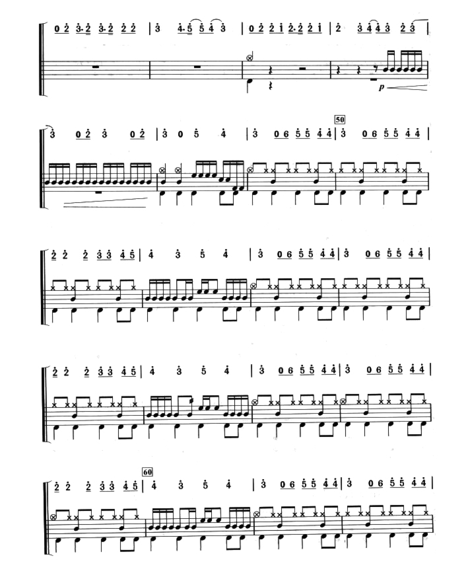 陈慧琳《不如跳舞》鼓谱_架子鼓谱