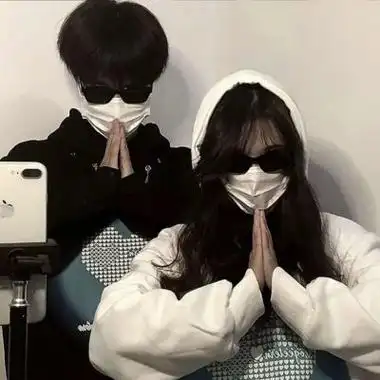 情侣头像小清新一对两张唯美清纯甜蜜幸福情侣真人高清头像图片