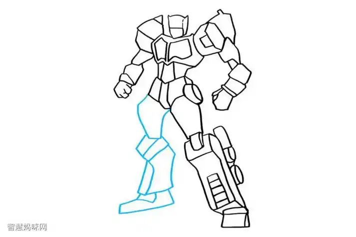 擎天柱变形金刚简笔画图画(动画片擎天柱图片简笔画) -【爱个性】