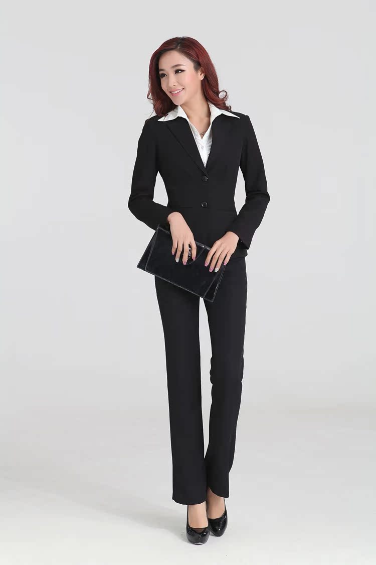 2014新款女士正装两粒扣西服套装 白领职业套装 西装外套厂家直销