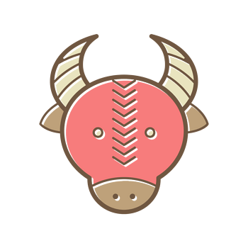 手绘牛头卡通