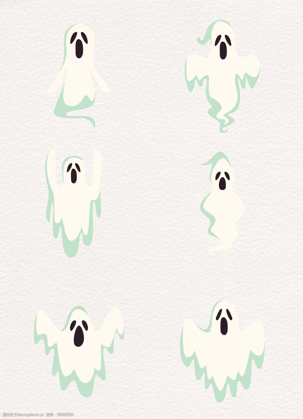 关键词:万圣节白色幽灵设计矢量素材 鬼魂 万圣节 幽灵 矢量图 卡通