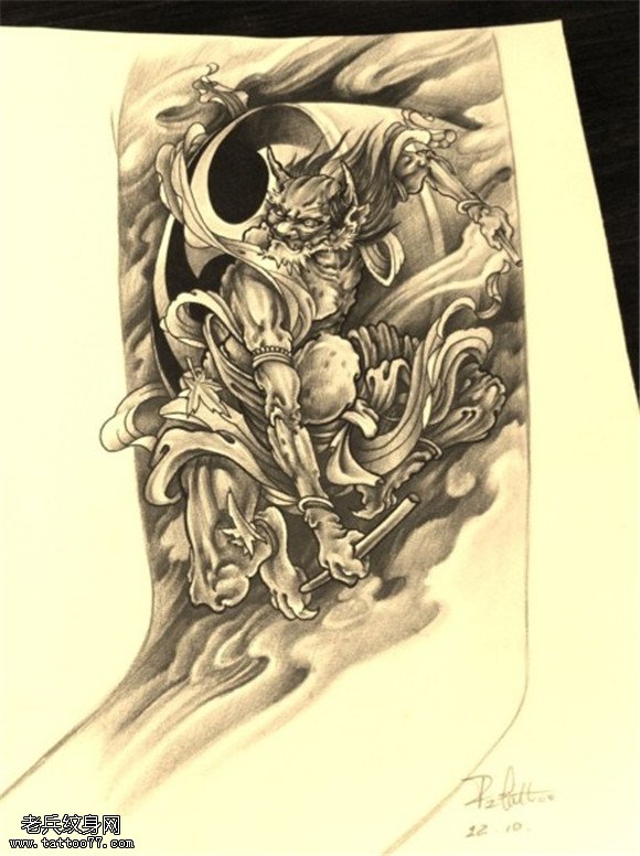 风神纹身_风神纹身图案_纹身风神图片大全 - 纹身秀