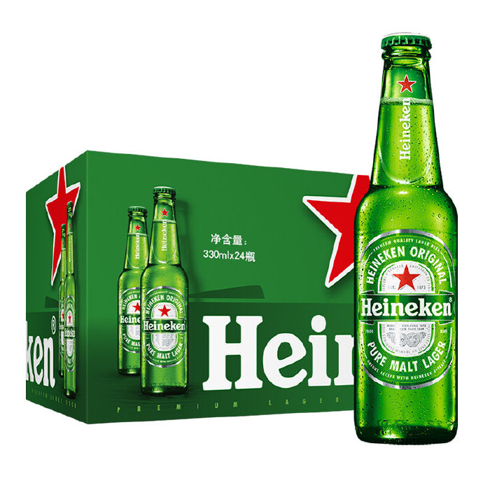 啤经典330ml*24瓶整箱装喜力经典330ml*24瓶整箱装 喜力啤酒heineken