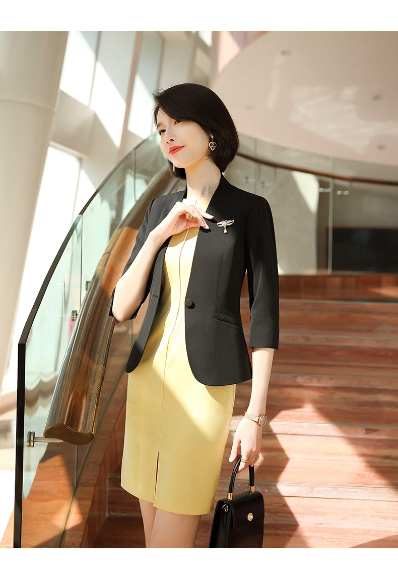高档气质白领职业装女装套裙女神范夏季时尚连衣裙两件套工作服短袖