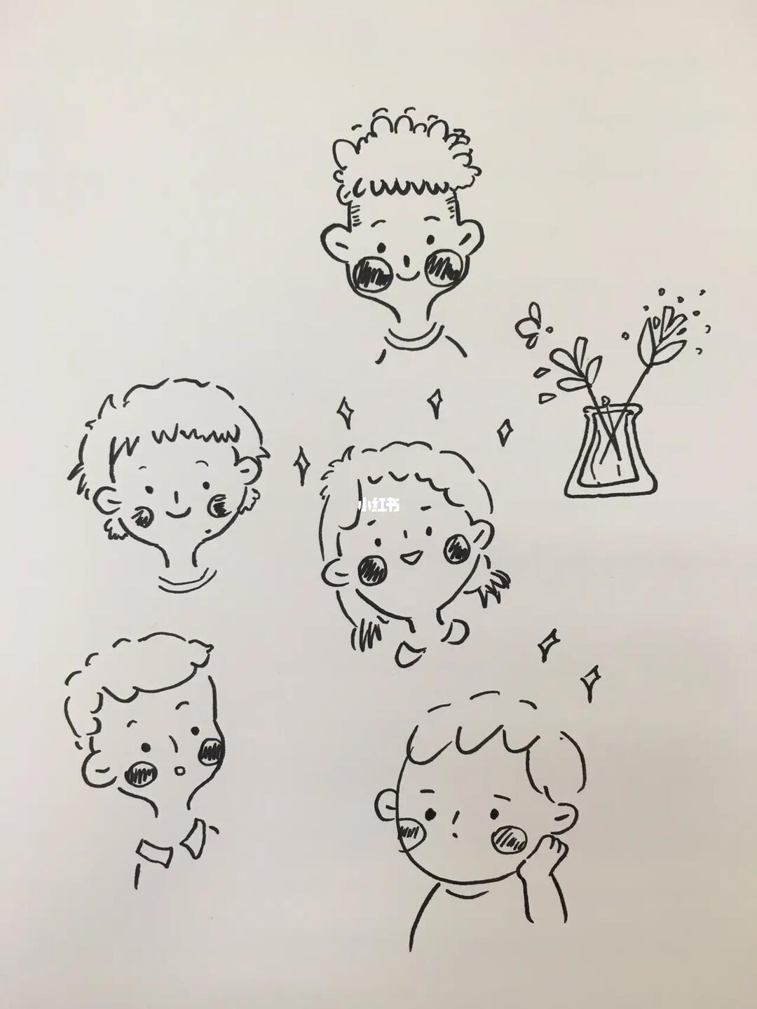 简笔画36541卡通可爱小孩04