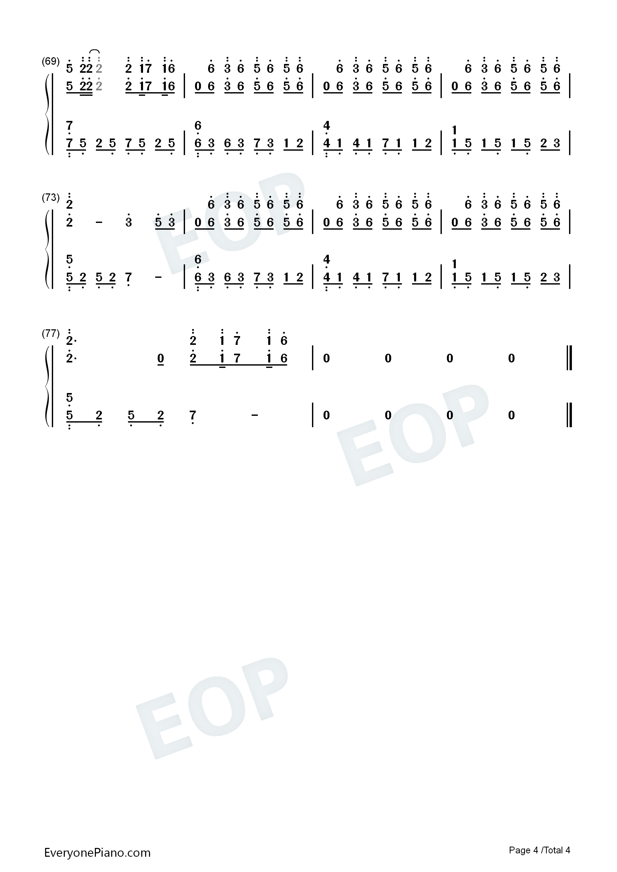 破茧-斗罗大陆动画2020年新主题曲双手简谱预览4-钢琴谱文件(五线谱