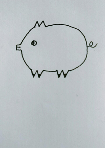 用拼音字母ww.m.e画小胖猪