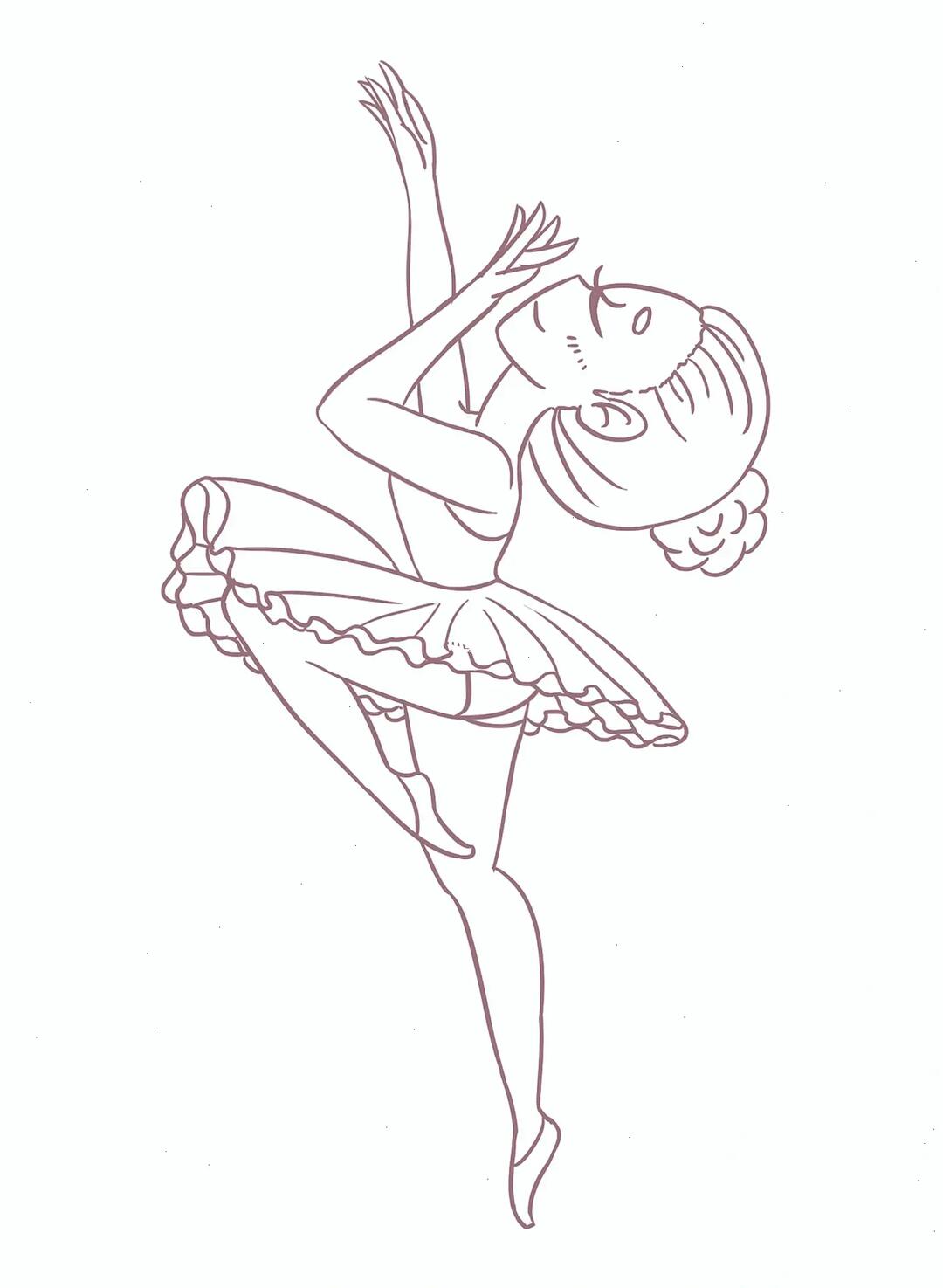 芭蕾舞女孩绘画绘画练习第12张