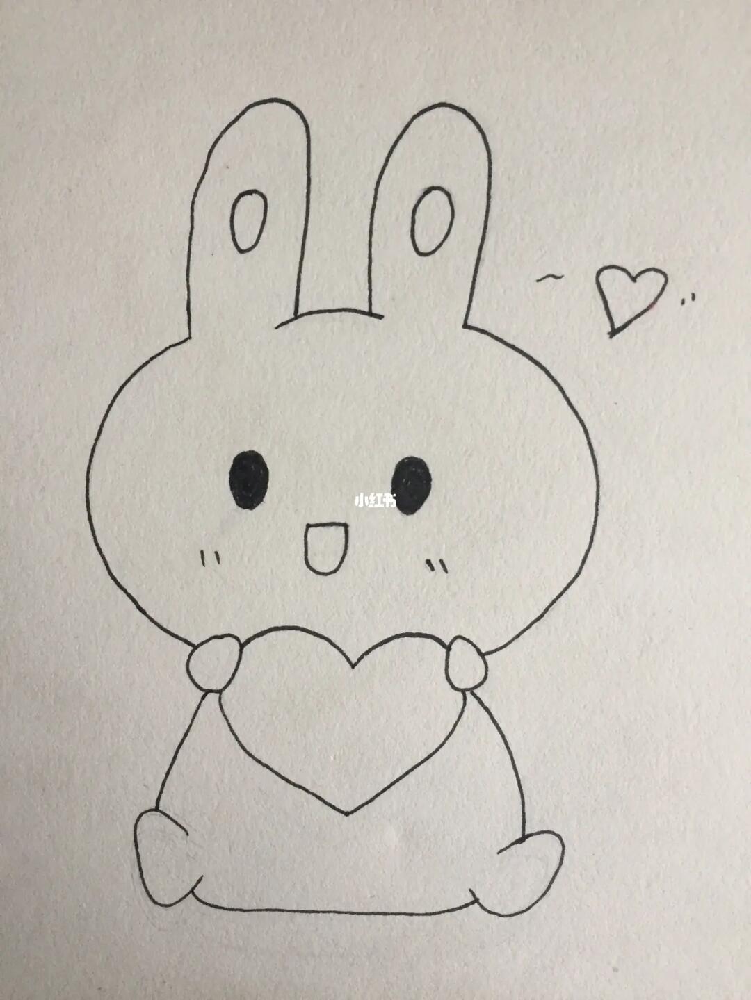 简笔画小可爱小白兔
