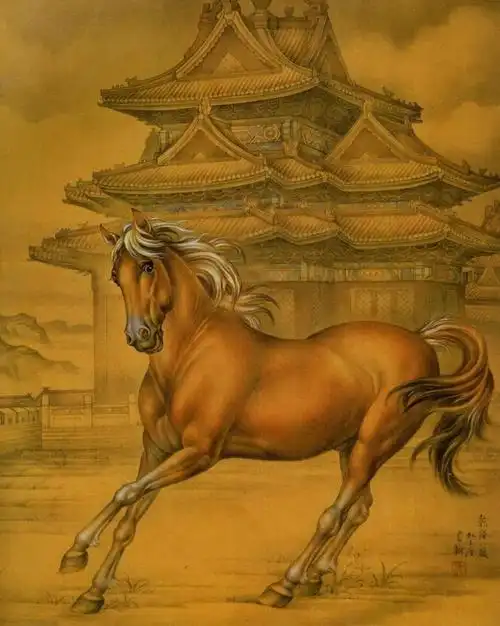 田书翰工笔马欣赏