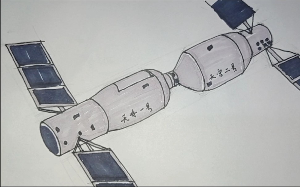 简笔画神舟飞船,祝神舟十二载人飞船发射圆满成功!