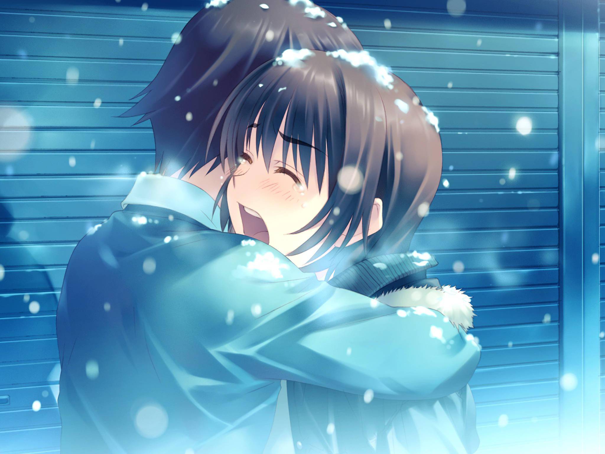 男女情侣二次元卡通壁纸,我想最治愈的莫过于一个拥抱