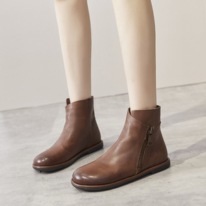 及裸靴女平底英伦