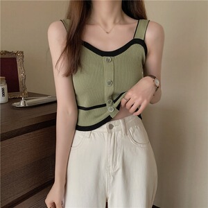 小吊带背心女夏季外穿设计感小众网红辣妹内搭针织打底无袖上衣潮