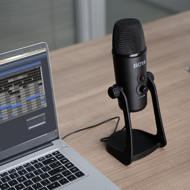 boya博雅bypm700sp电容麦克风手机电脑录音声卡专业麦克风