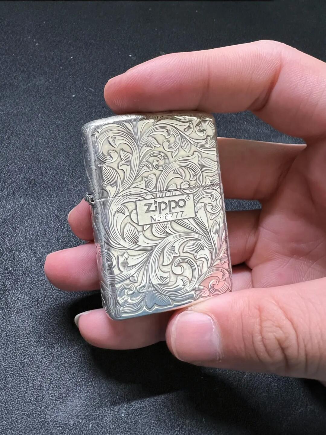 zippo纯银盔甲