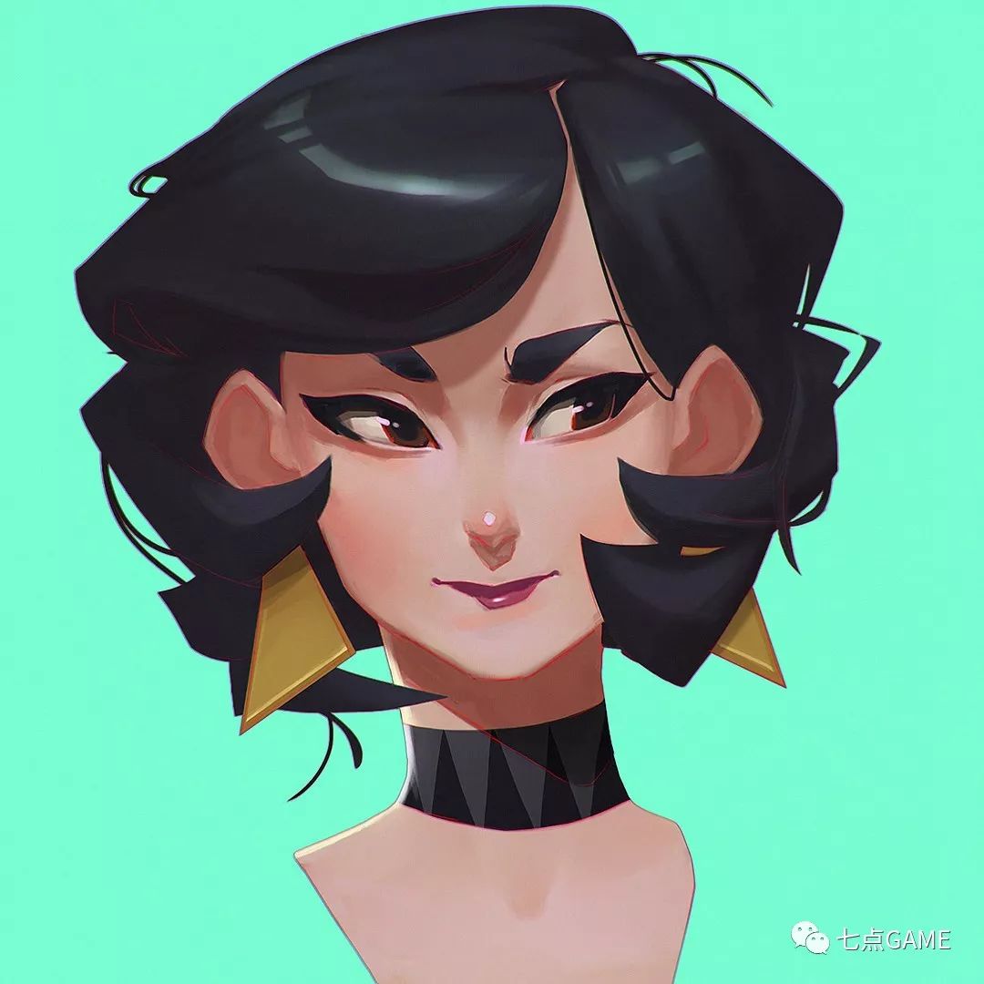 利落造型欧美风块面感头像7game