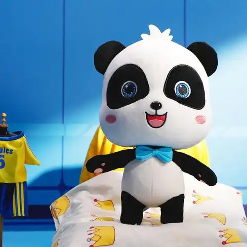 宝宝巴士玩具 奇奇妙妙公仔 毛绒熊猫小玩偶套装角色六一儿童礼物