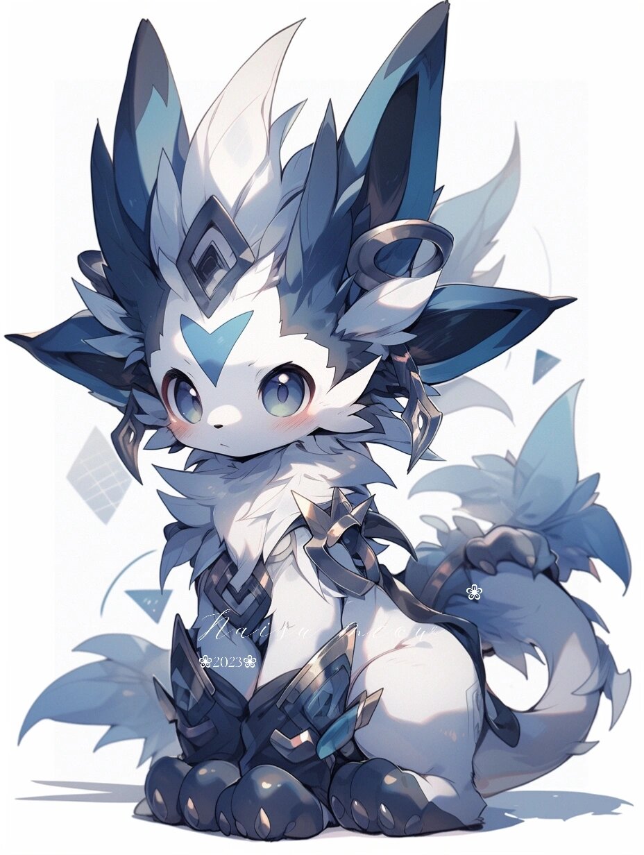 蓝色系|可爱小精灵|萌系兽设 96画风非常宝可梦 数码宝贝,有日系