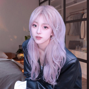 假发女长发长卷发紫色