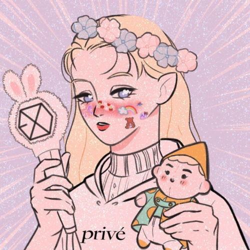 为exo打call的追星女孩头像