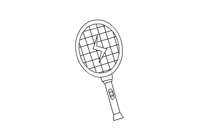 物理灭蚊更安全电蚊拍怎么画