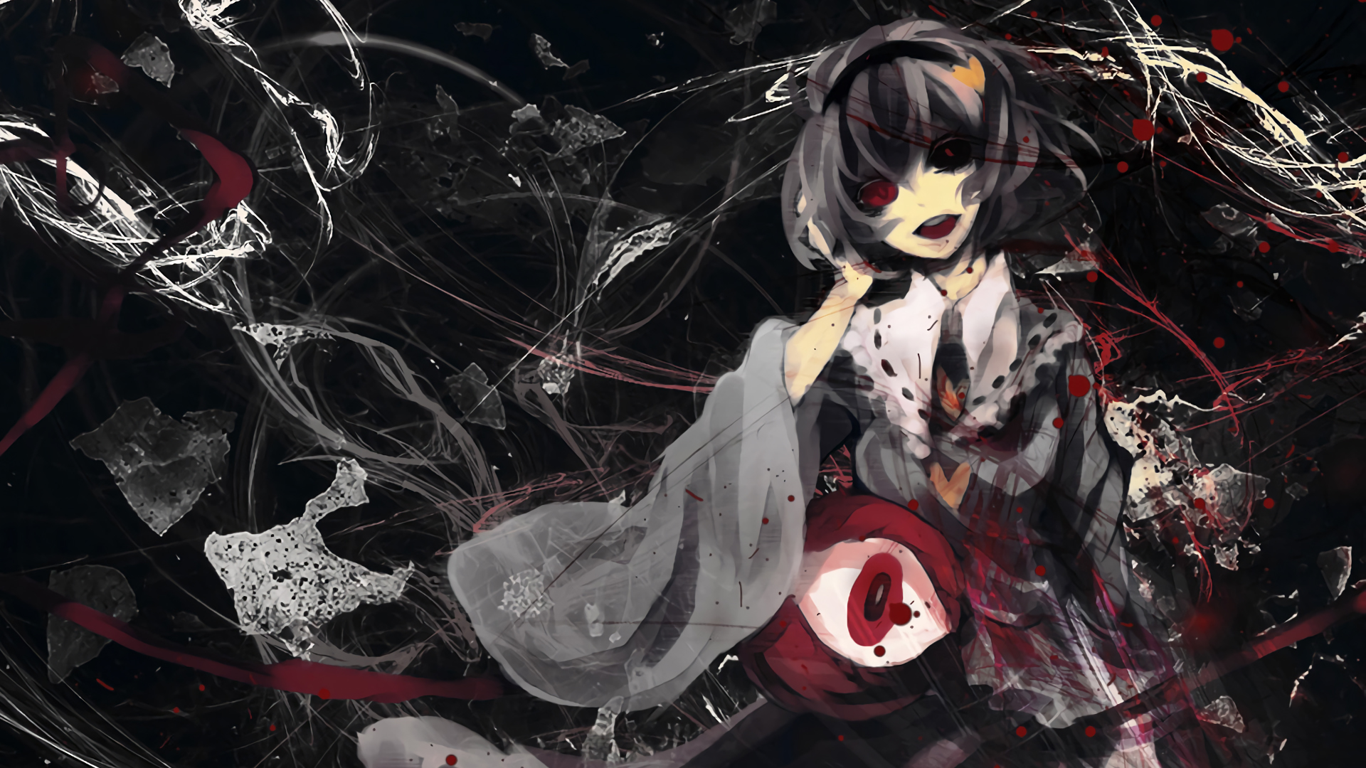 暗黑系长腿动漫少女图片桌面壁纸