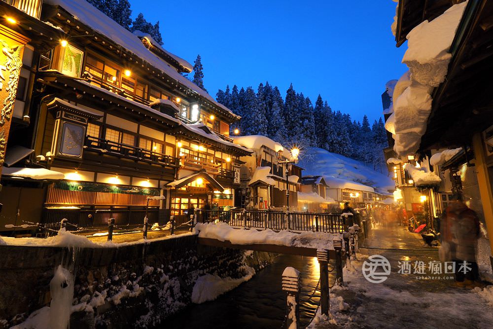 银山温泉冬景色-日剧阿信拍摄场景,梦幻雪景冬浪漫