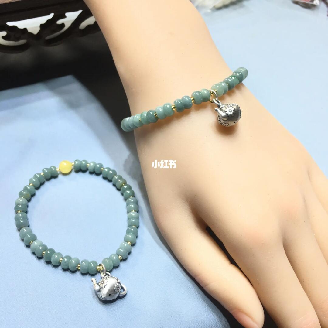 翡翠算盘珠手串