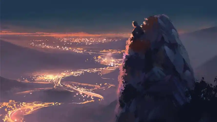 手绘场景原画高清电脑桌面壁纸_卡通动漫_壁纸下载_美桌网