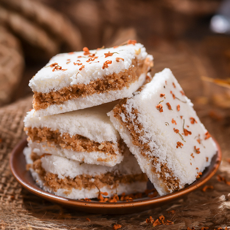 【买二送一】温州特产桂花糕新鲜传统手工点夹心松糕早餐糯米糕点