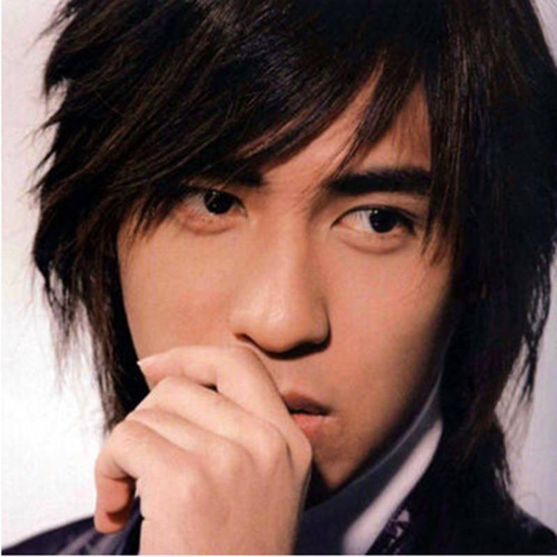 f4流星花园男士假发周渝民中长发帅哥假发男韩版黑色均码