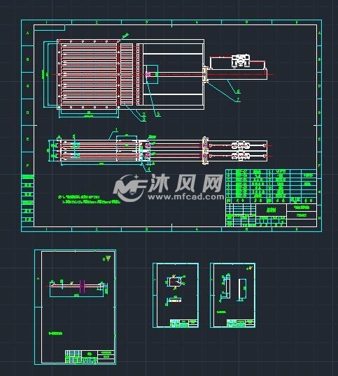 气动双层棒条阀735x822图纸