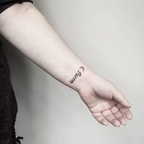 手腕小清新英文纹身图案