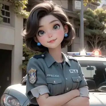 女生头像 职业头像系列之警察