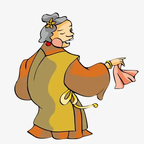 拿手帕的古代妇人