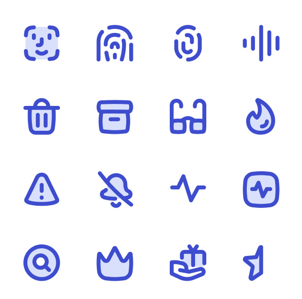 500 个冕费可爱胖嘟嘟的图标(flex icon set),非常具有辨识度,谁看了