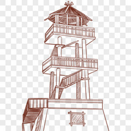 收藏 本作品全称为《简约手绘重庆人民大礼堂线稿元素》,使用 adobe