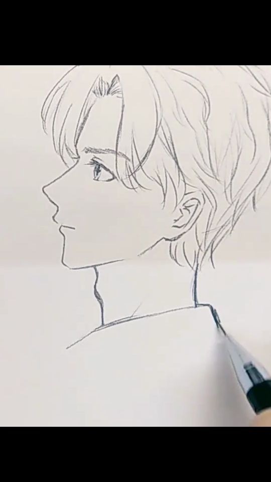 教你画个动漫帅哥侧脸这只手大家喜欢吗