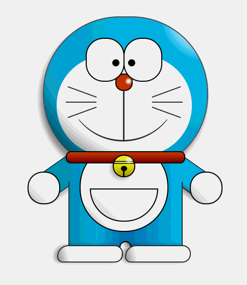 使用css3画出一个叮当猫(超级可爱!