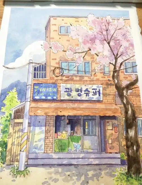 日常练习～水彩纸📄:获多福高白300g水彩笔🖋:竹羽堂系列颜料🎨