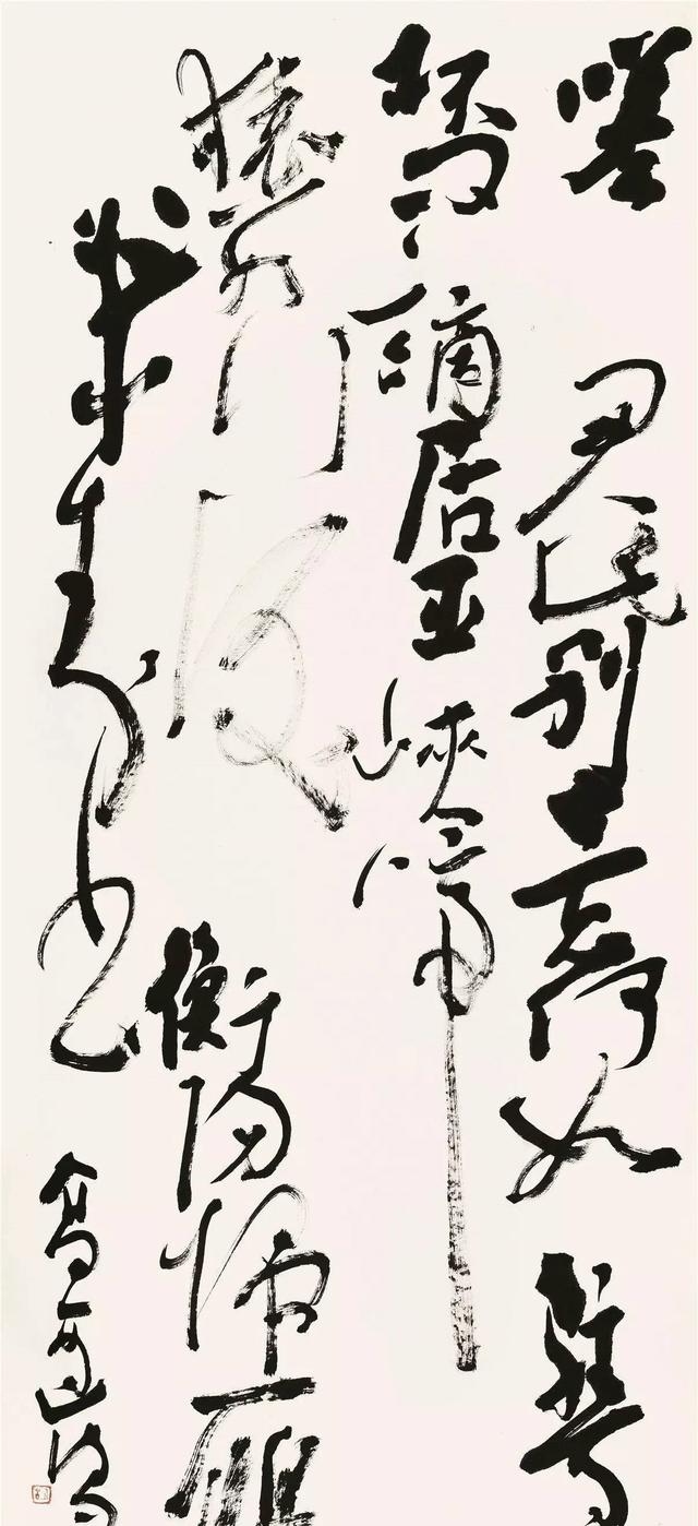 应该说,在当代的狂草大家中,胡抗美先生的狂草作品是非常有名气的,并