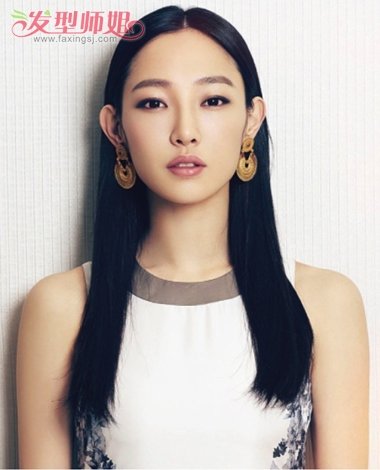 白百何无刘海中长直发 无刘海长直发如何梳好看_爱美网发型