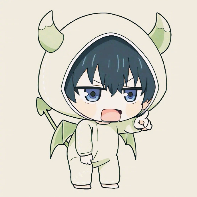 蓝色监狱#自截修天使与恶魔q版头像!#夏日次元盛典#抱图吱