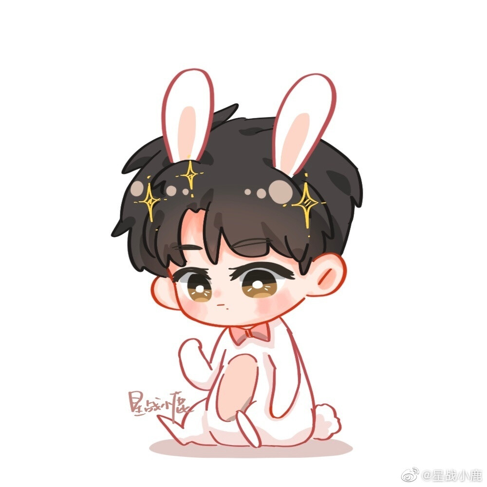 肖战卡通q版头像图源见水印