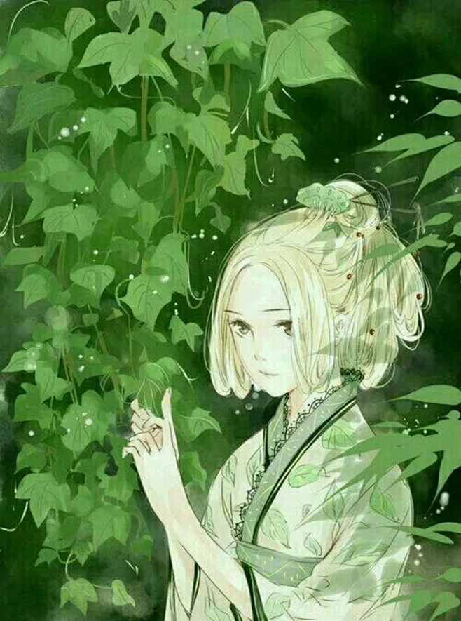 疏璃二次元意境头像小清新高清插画简洁女生呆萌唯美可爱萌萌哒小清新