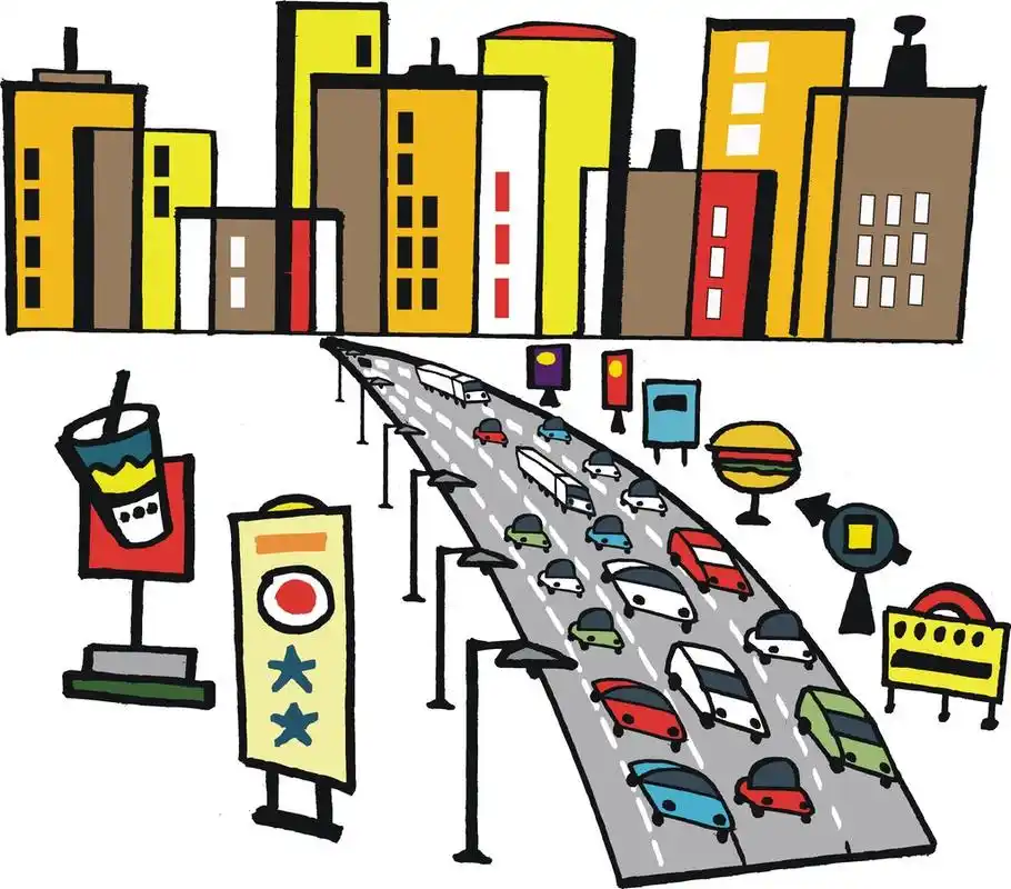 交通漫画图片