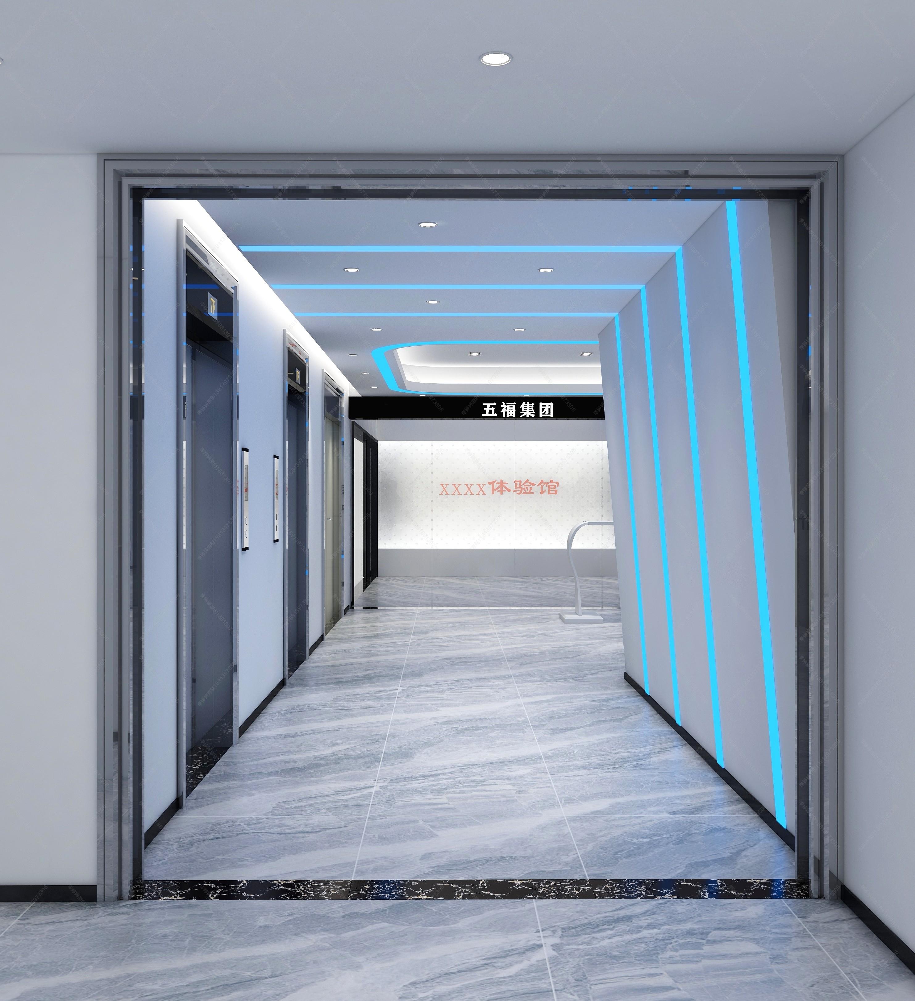 现代科技展厅前台 - 效果图交流区-建e室内设计网